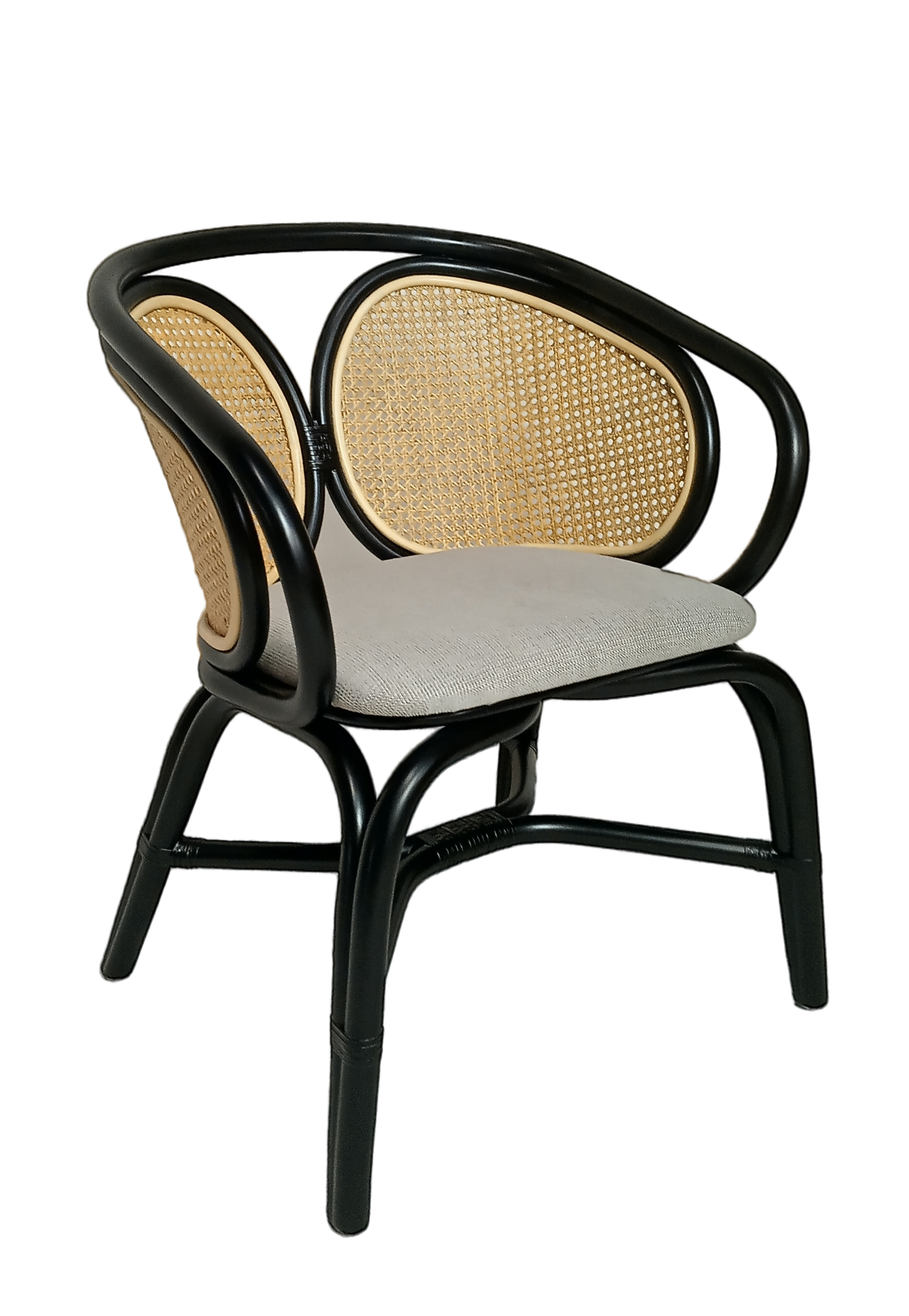 Brooklyn Armchair (Natural Black) 60x60x78cm